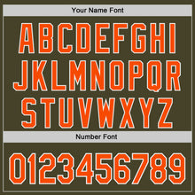 Load image into Gallery viewer, Custom Olive Orange-White Authentic Baseball Jersey
