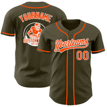 Load image into Gallery viewer, Custom Olive Orange-White Authentic Baseball Jersey
