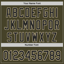 Load image into Gallery viewer, Custom Olive Black-Cream Authentic Baseball Jersey
