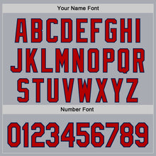 Laden Sie das Bild in den Galerie-Viewer, Custom Gray Red-Navy Authentic Baseball Jersey
