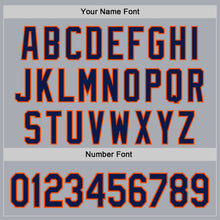 Laden Sie das Bild in den Galerie-Viewer, Custom Gray Navy-Orange Authentic Baseball Jersey
