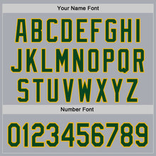 Load image into Gallery viewer, Custom Gray Green-Gold Authentic Baseball Jersey
