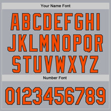 Laden Sie das Bild in den Galerie-Viewer, Custom Gray Orange-Black Authentic Baseball Jersey
