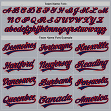 Laden Sie das Bild in den Galerie-Viewer, Custom Gray Navy-Red Authentic Baseball Jersey
