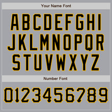 Load image into Gallery viewer, Custom Gray Black-Gold Authentic Baseball Jersey
