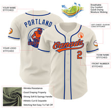Laden Sie das Bild in den Galerie-Viewer, Custom Cream Orange-Royal Authentic Baseball Jersey
