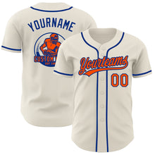 Laden Sie das Bild in den Galerie-Viewer, Custom Cream Orange-Royal Authentic Baseball Jersey
