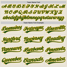 Load image into Gallery viewer, Custom Cream Green-Gold Authentic Baseball Jersey
