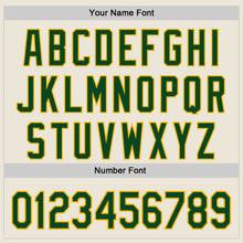 Load image into Gallery viewer, Custom Cream Green-Gold Authentic Baseball Jersey
