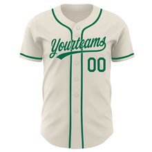 Laden Sie das Bild in den Galerie-Viewer, Custom Cream-Kelly Green Authentic Baseball Jersey
