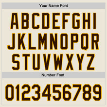 Load image into Gallery viewer, Custom Cream Brown-Gold Authentic Baseball Jersey
