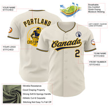 Load image into Gallery viewer, Custom Cream Navy-Gold Authentic Baseball Jersey
