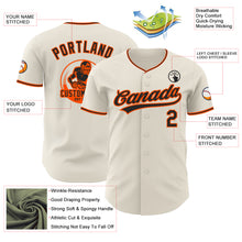 Load image into Gallery viewer, Custom Cream Black-Orange Authentic Baseball Jersey
