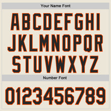 Load image into Gallery viewer, Custom Cream Black-Orange Authentic Baseball Jersey
