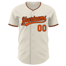 Load image into Gallery viewer, Custom Cream Orange-Black Authentic Baseball Jersey
