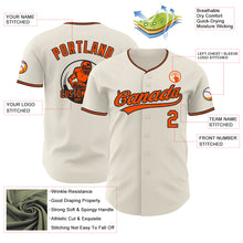 Load image into Gallery viewer, Custom Cream Orange-Black Authentic Baseball Jersey
