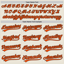 Load image into Gallery viewer, Custom Cream Orange-Black Authentic Baseball Jersey
