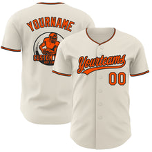 Load image into Gallery viewer, Custom Cream Orange-Black Authentic Baseball Jersey
