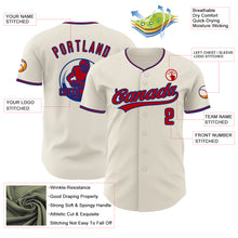 Load image into Gallery viewer, Custom Cream Red-Royal Authentic Baseball Jersey
