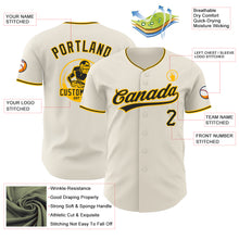 Load image into Gallery viewer, Custom Cream Black-Gold Authentic Baseball Jersey
