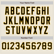 Load image into Gallery viewer, Custom Cream Black-Gold Authentic Baseball Jersey
