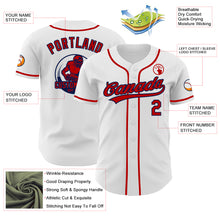 Laden Sie das Bild in den Galerie-Viewer, Custom White Red-Navy Authentic Baseball Jersey
