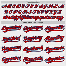 Laden Sie das Bild in den Galerie-Viewer, Custom White Red-Navy Authentic Baseball Jersey

