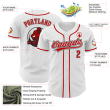 Laden Sie das Bild in den Galerie-Viewer, Custom White Red-Black Authentic Baseball Jersey
