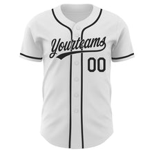 Load image into Gallery viewer, Custom White-Black Authentic Baseball Jersey
