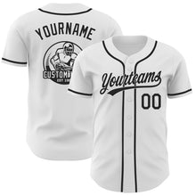 Load image into Gallery viewer, Custom White-Black Authentic Baseball Jersey
