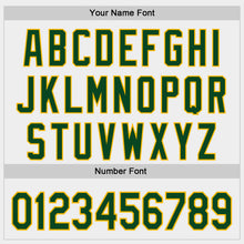 Load image into Gallery viewer, Custom White Green-Gold Authentic Baseball Jersey
