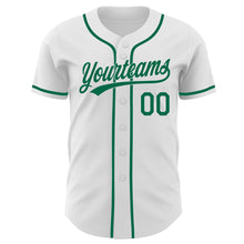 Laden Sie das Bild in den Galerie-Viewer, Custom White-Kelly Green Authentic Baseball Jersey
