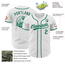 Laden Sie das Bild in den Galerie-Viewer, Custom White-Kelly Green Authentic Baseball Jersey
