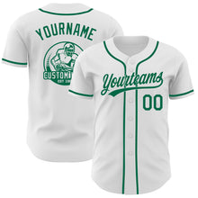 Laden Sie das Bild in den Galerie-Viewer, Custom White-Kelly Green Authentic Baseball Jersey
