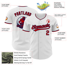Laden Sie das Bild in den Galerie-Viewer, Custom White Red-Navy Authentic Baseball Jersey
