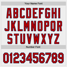Laden Sie das Bild in den Galerie-Viewer, Custom White Red-Navy Authentic Baseball Jersey
