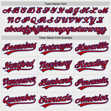 Laden Sie das Bild in den Galerie-Viewer, Custom White Red-Royal Authentic Baseball Jersey
