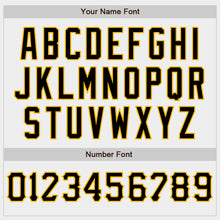 Load image into Gallery viewer, Custom White Black-Gold Authentic Baseball Jersey
