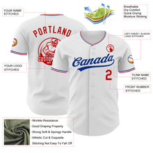 Load image into Gallery viewer, Custom White Red-Royal Authentic Baseball Jersey
