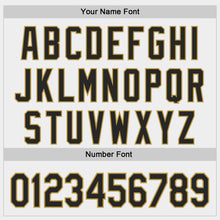 Load image into Gallery viewer, Custom White Black-Old Gold Authentic Baseball Jersey
