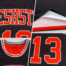 Load image into Gallery viewer, Custom Reversible Black Orange-White Double Side Basketball Jersey

