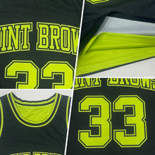 Charger l&#39;image dans la galerie, Custom Reversible Black Neon Yellow Double Side Basketball Jersey
