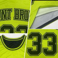 Charger l&#39;image dans la galerie, Custom Reversible Black Neon Yellow Double Side Basketball Jersey
