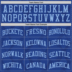 Custom Royal Light Blue Dot Round Neck Sublimation Basketball Suit Jersey