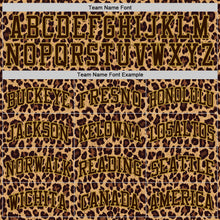 Load image into Gallery viewer, Custom Brown Old Gold Leopard Print Round Neck Sublimation Basketball Suit Jersey
