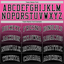 Laden Sie das Bild in den Galerie-Viewer, Custom Pink Black-White Fade Fashion Round Neck Sublimation Basketball Suit Jersey
