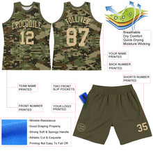 Laden Sie das Bild in den Galerie-Viewer, Custom Camo Vegas Gold-Olive Round Neck Sublimation Salute To Service Basketball Suit Jersey
