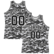 Laden Sie das Bild in den Galerie-Viewer, Custom Camo Black-White Round Neck Sublimation Salute To Service Basketball Suit Jersey
