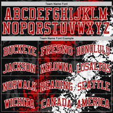 Laden Sie das Bild in den Galerie-Viewer, Custom Black Red-White Splash Round Neck Sublimation Basketball Suit Jersey
