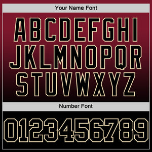 Custom Crimson Black-Cream Fade Fashion Round Neck Sublimation Basketball Suit Jersey